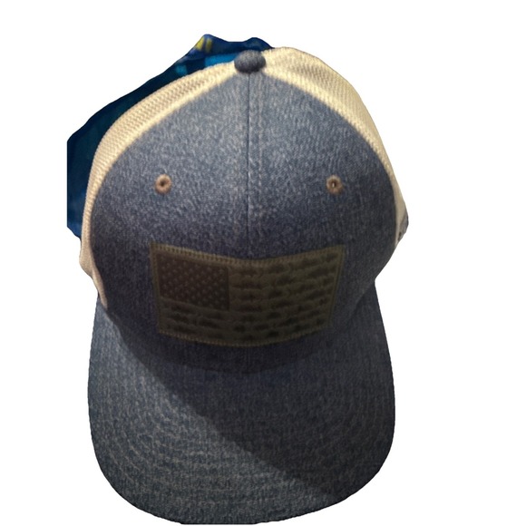 Columbia Other - Columbia Unisex-Adult Pfg Fish Flag Mesh Snap Back Gray White L/XL H9